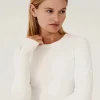 Sale Splits59 Airweight Long Sleeve Crop Top White