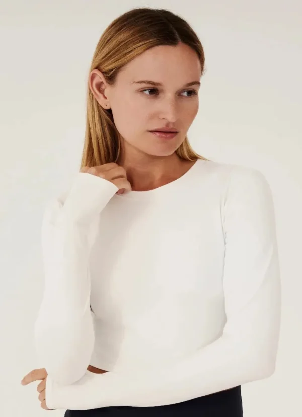 Sale Splits59 Airweight Long Sleeve Crop Top White