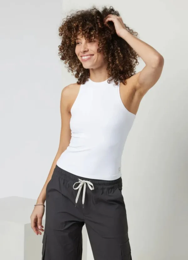 Discount vuori AllTheFeels Crew Tank White