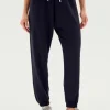 New Splits59 Andie Oversized Fleece Sweatpant Black