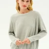 Discount Splits59 Andie Oversized Fleece Sweatshirt Heather Grey