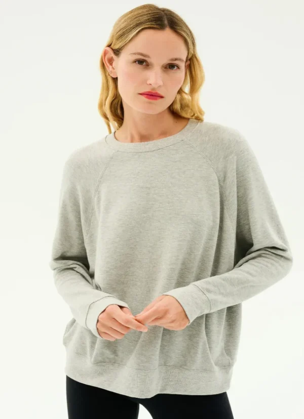 Discount Splits59 Andie Oversized Fleece Sweatshirt Heather Grey