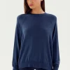 Clearance Splits59 Andie Oversized Fleece Sweatshirt Indigo