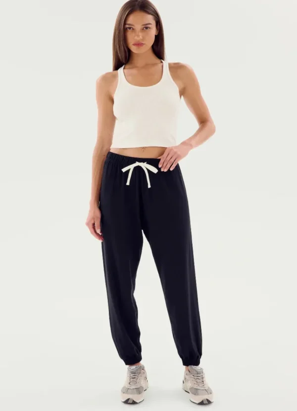 New Splits59 Andie Oversized Fleece Sweatpant Black