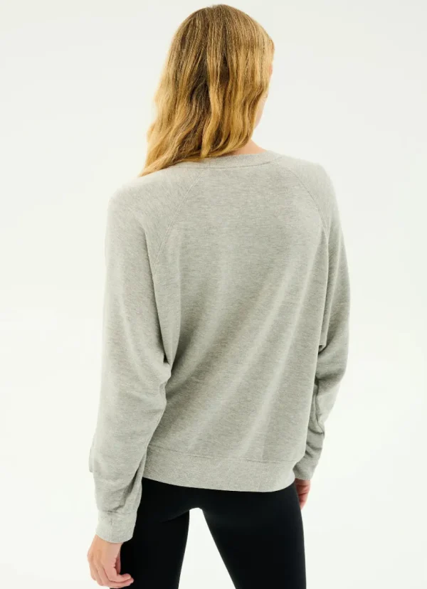 Discount Splits59 Andie Oversized Fleece Sweatshirt Heather Grey