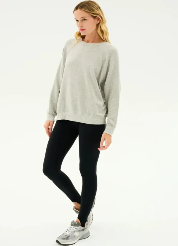 Discount Splits59 Andie Oversized Fleece Sweatshirt Heather Grey