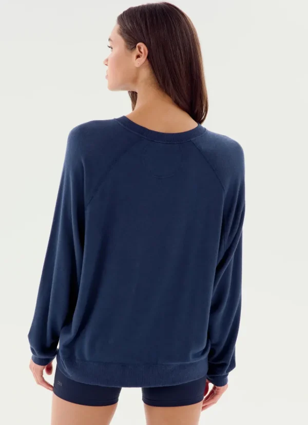 Clearance Splits59 Andie Oversized Fleece Sweatshirt Indigo