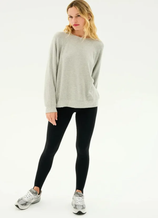 Discount Splits59 Andie Oversized Fleece Sweatshirt Heather Grey