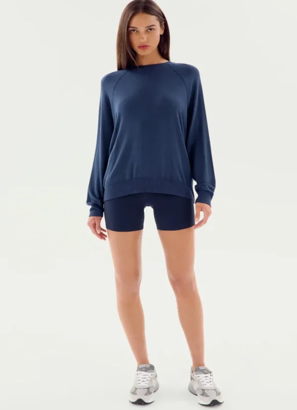 Clearance Splits59 Andie Oversized Fleece Sweatshirt Indigo