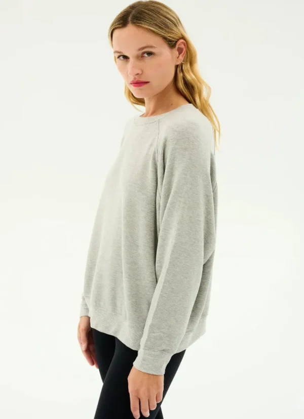 Discount Splits59 Andie Oversized Fleece Sweatshirt Heather Grey