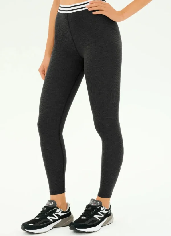 Fashion Splits59 Bailey High Waist Active Rib 7/8 Heather/Graphite