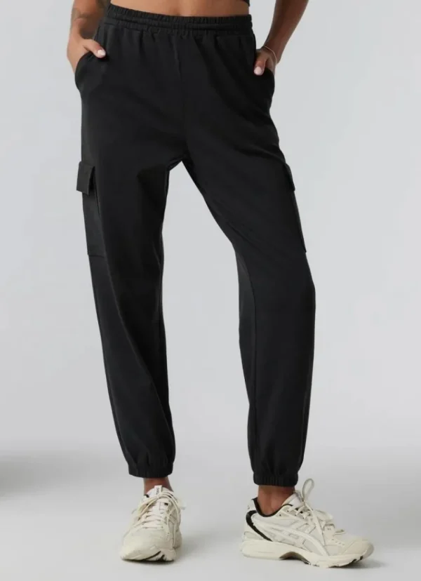 New vuori Boyfriend Cargo Jogger Black Heather