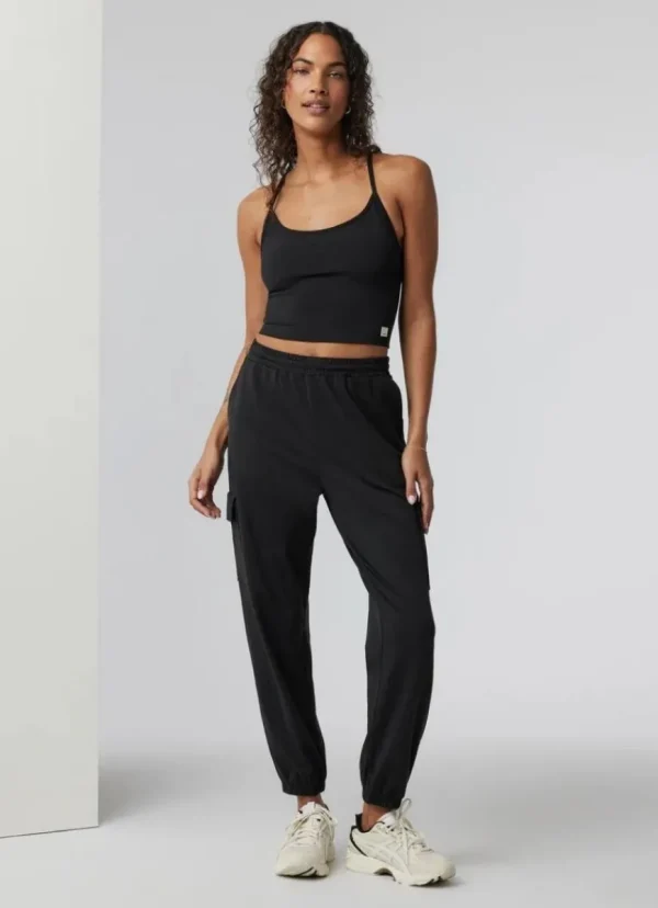 New vuori Boyfriend Cargo Jogger Black Heather