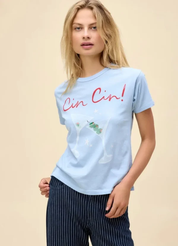 Best DAYDREAMER Cin Cin! Ringer Tee Powder Blue