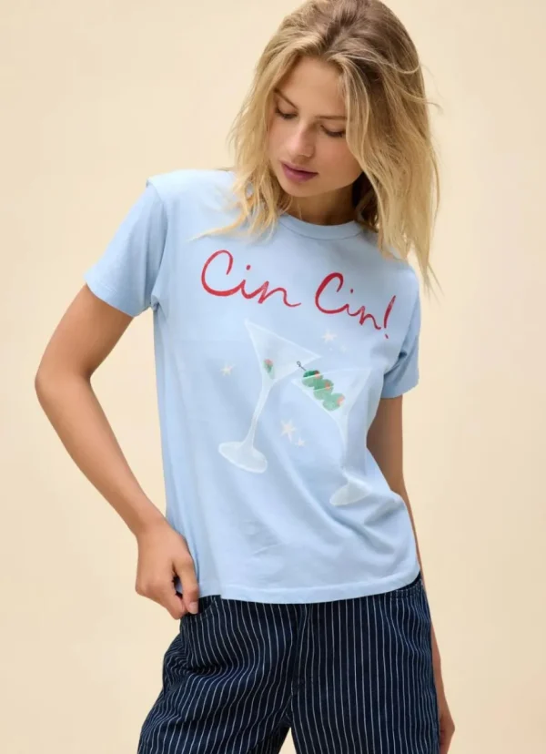 Best DAYDREAMER Cin Cin! Ringer Tee Powder Blue