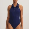 New Polo Ralph Lauren Collar One Piece Navy