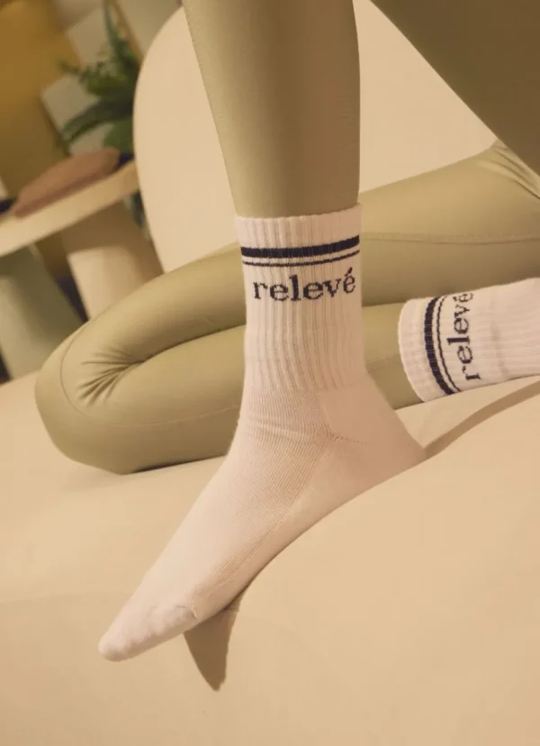 Outlet relevé Crew Socks White/Black