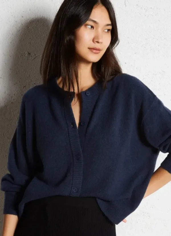 New American Vintage Damsville Cardigan Navy Blue