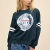 Hot DAYDREAMER Disco Ball Varsity Sweatshirt Vintage Black