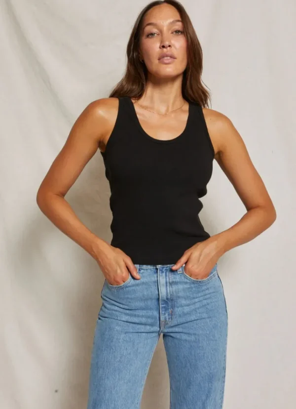 Online perfectwhitetee Debbie Tank Black