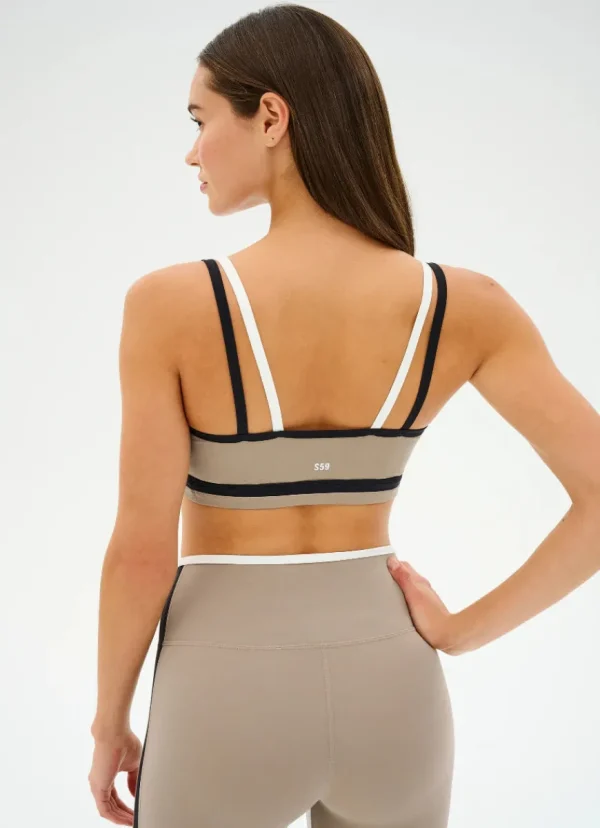 Discount Splits59 Eva Rigor Double Strap Bra Latte/Black