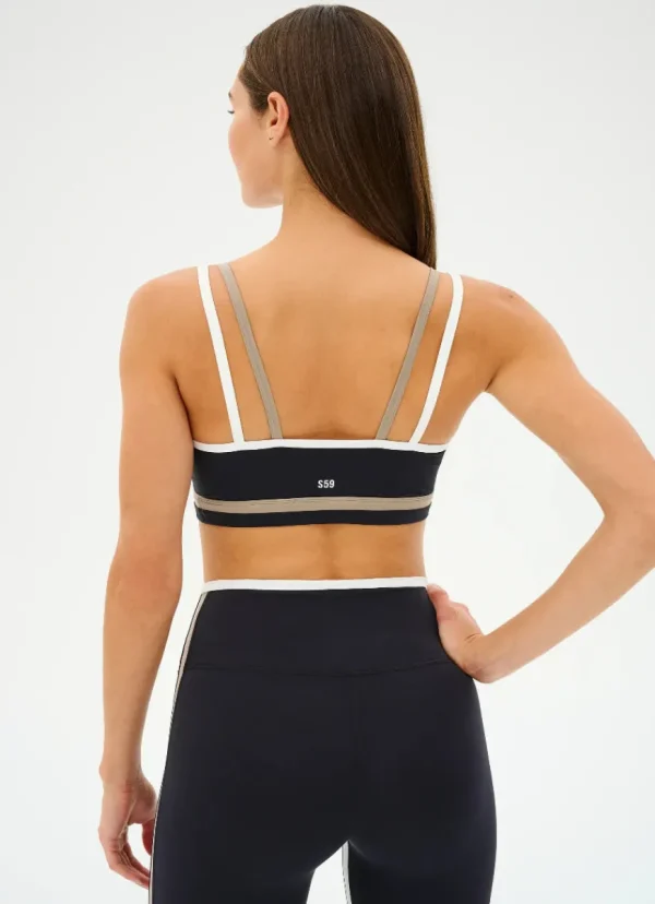 Discount Splits59 Eva Rigor Double Strap Bra Black/Latte