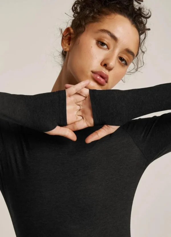 Outlet Beyond Yoga Featherweight Classic Crew Pullover Darkest Night