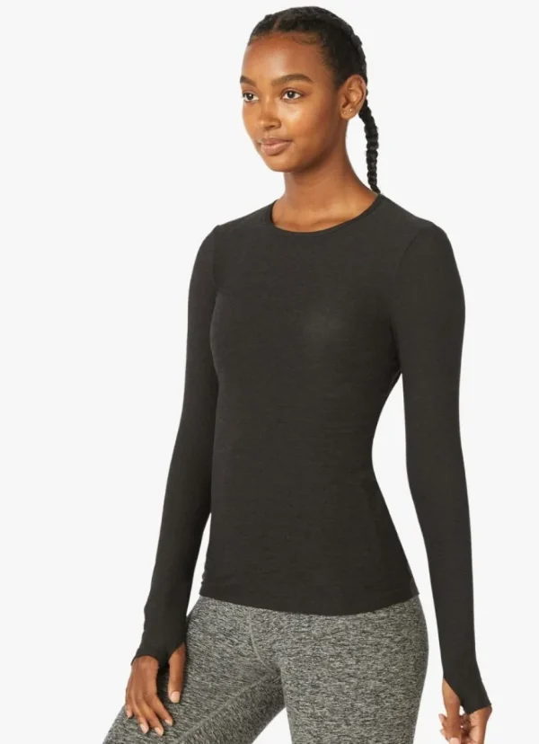 Outlet Beyond Yoga Featherweight Classic Crew Pullover Darkest Night