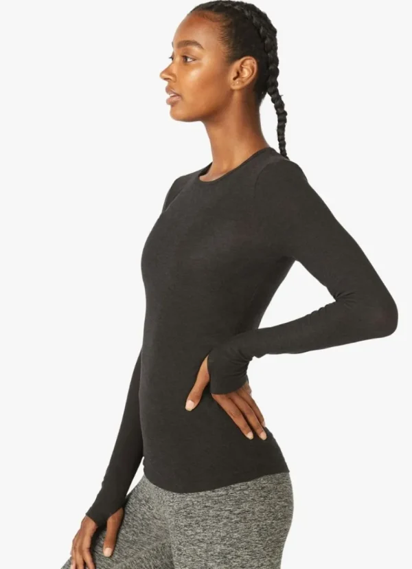 Outlet Beyond Yoga Featherweight Classic Crew Pullover Darkest Night