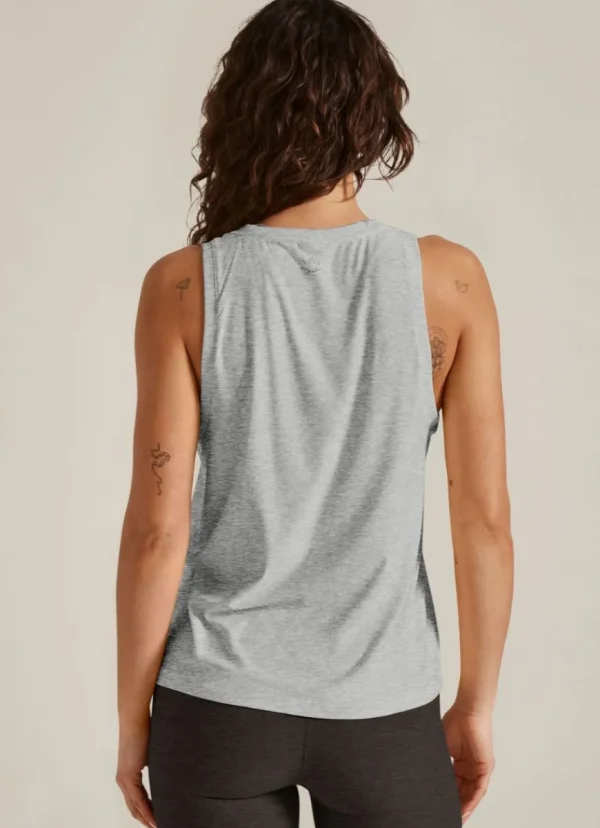 Best Beyond Yoga Featherweight Rebalance Tank Silver Mist