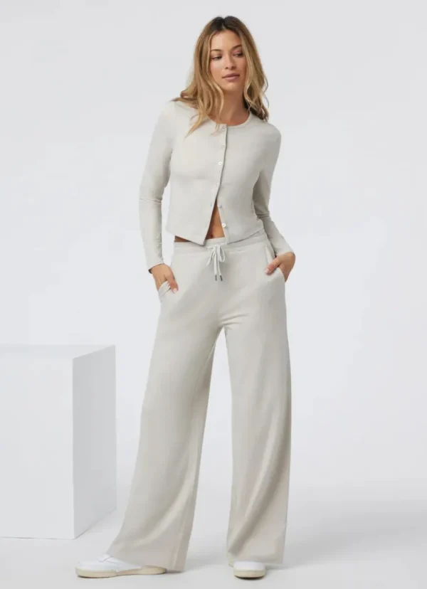 Clearance vuori Halo Essential Wideleg Ecru Heather