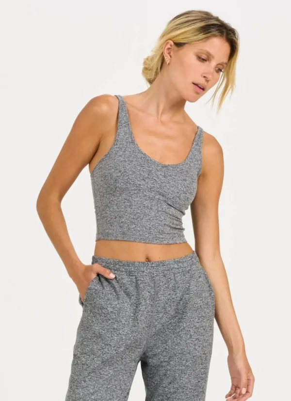 Hot vuori Halo Performance Crop Grey Heather