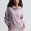 Hot Varley Hawley Half Zip Sweat Mauve Marl