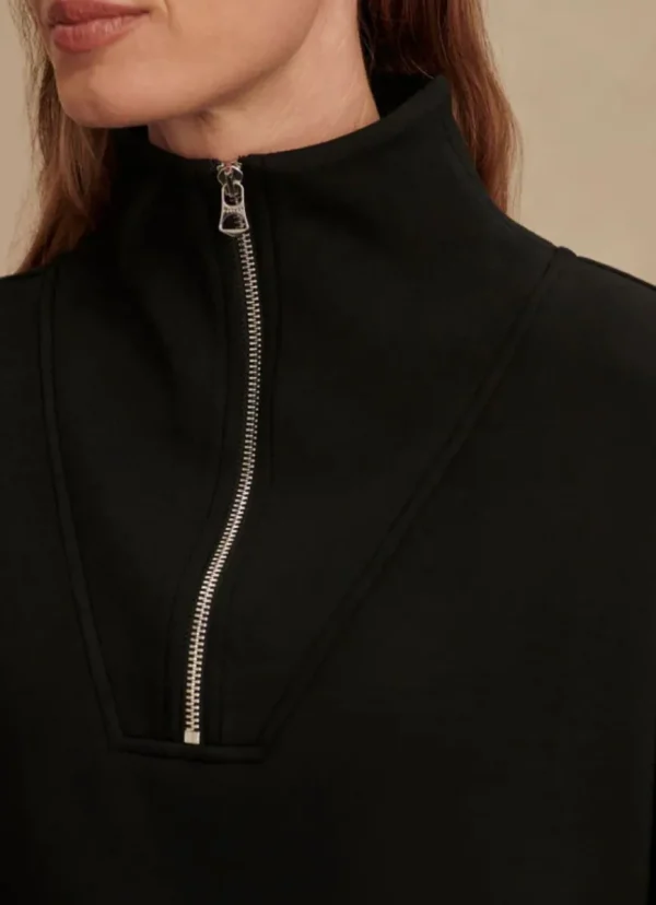 Discount Varley Hawley Half Zip Sweat Black
