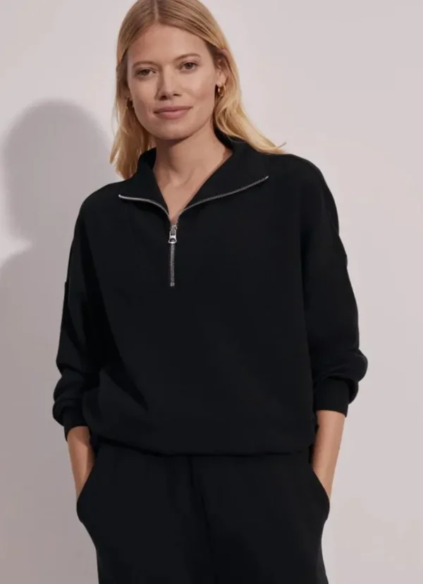 Discount Varley Hawley Half Zip Sweat Black