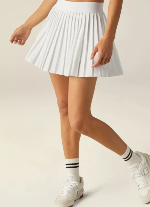 Discount Beyond Yoga If You Pleats Mini Skirt True White