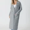 Discount Lyla + Luxe Jimmi Long Coat Grey Marl