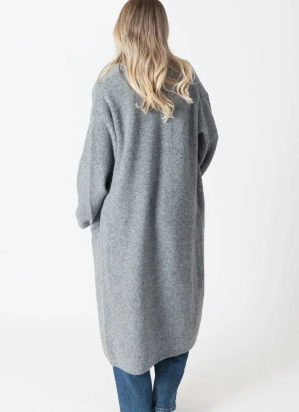 Discount Lyla + Luxe Jimmi Long Coat Grey Marl