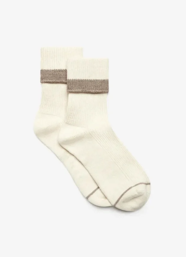 Clearance Varley Kerry Plush Roll Top Sock Egret/Sandshell