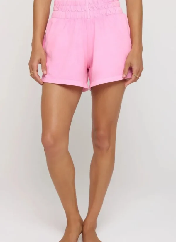 New Spiritual Gangster Kia Mid Rise Short Neon Rose