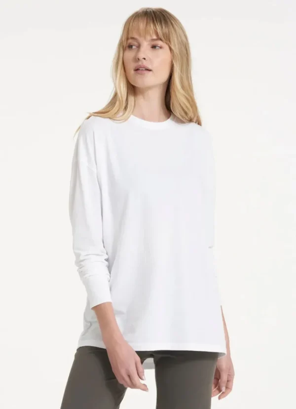 Online vuori Long Sleeve Feather Tee White