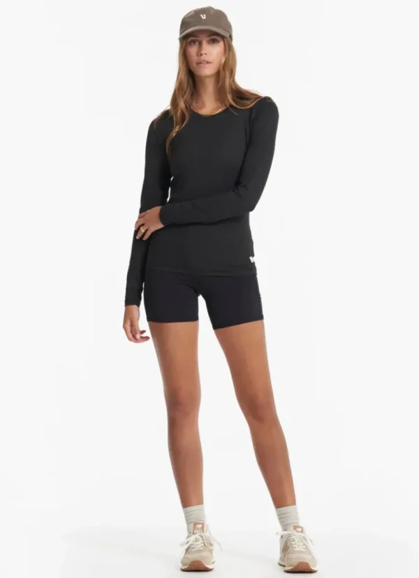 Outlet vuori Long Sleeve Luxe Crew Black Heather