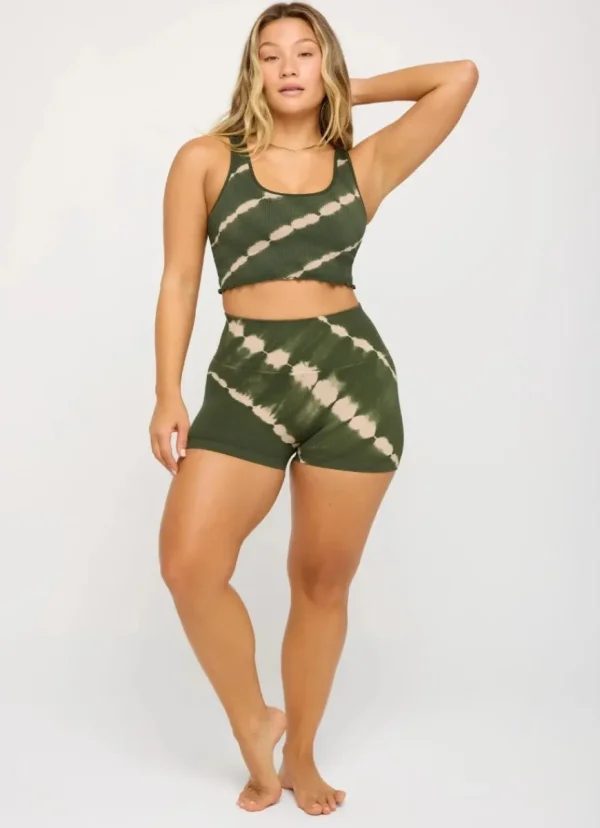 Fashion Spiritual Gangster Love Sculpt Tie Dye Shortie Loden Tie Dye