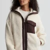 Outlet Varley Lowell Sherpa Jacket Sandshell/Coffee Bean