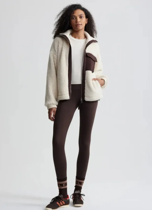 Outlet Varley Lowell Sherpa Jacket Sandshell/Coffee Bean