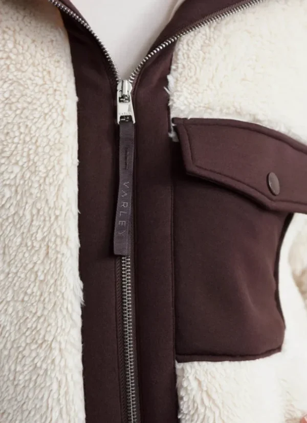 Outlet Varley Lowell Sherpa Jacket Sandshell/Coffee Bean