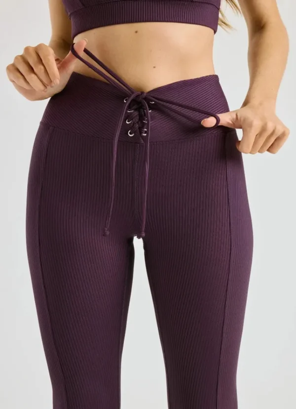 Fashion YEAR OF OURS Ribbed Football Legging Deep Plum