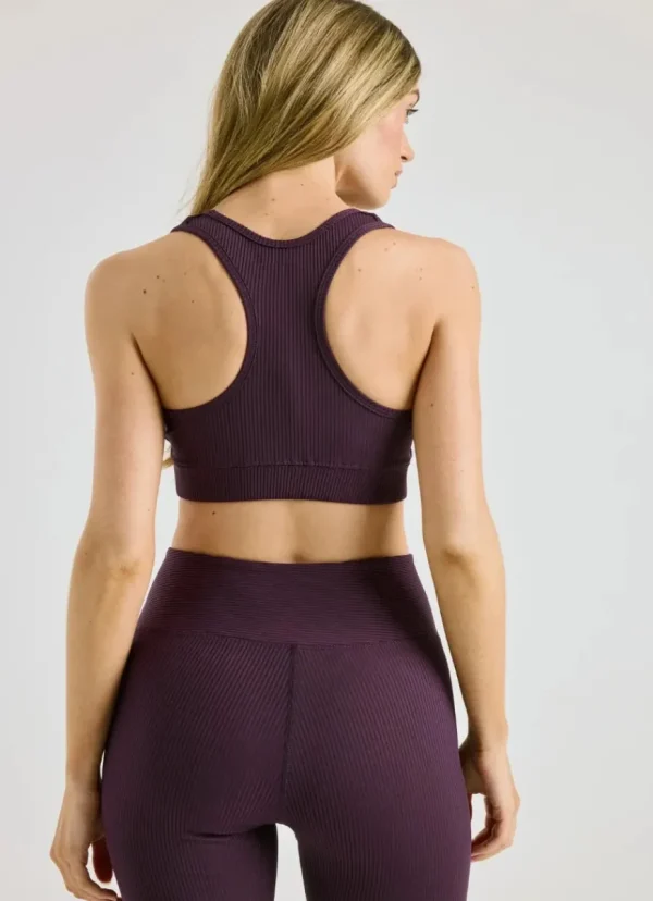 Clearance YEAR OF OURS Ribbed V Bra Deep Plum