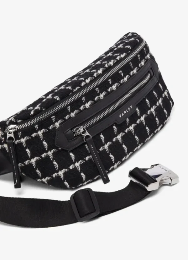 Clearance Varley Roby Belt Bag Black Mono Check