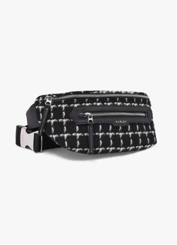 Clearance Varley Roby Belt Bag Black Mono Check
